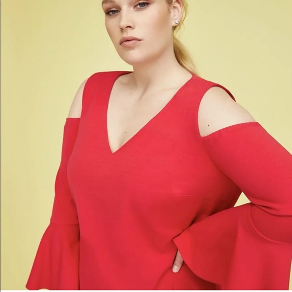 Lane Bryant Bell Sleeve Fit And Flare Dress - Picture 2 of 7